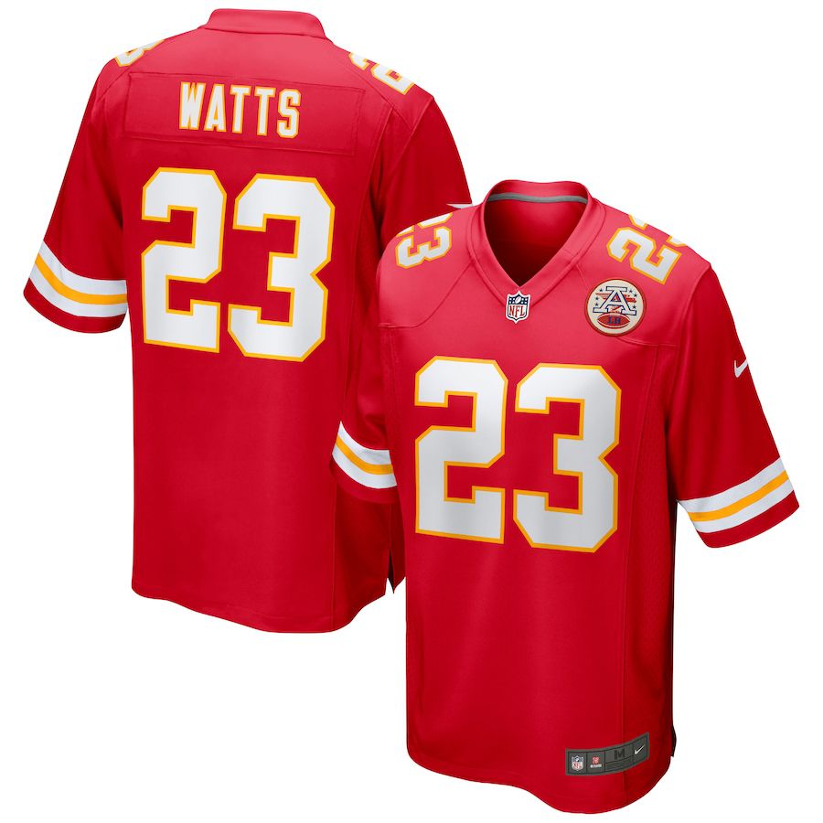 Men Kansas City Chiefs 23 Armani Watts Nike Red Game NFL Jersey